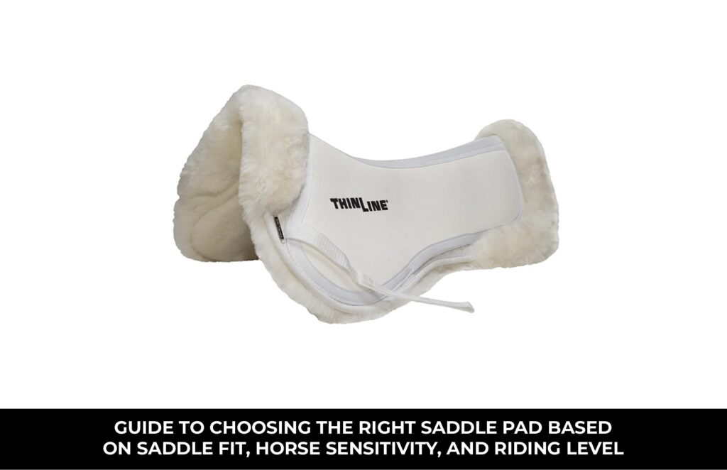 how to choose saddle pad Australia horse fit sensitivity competition